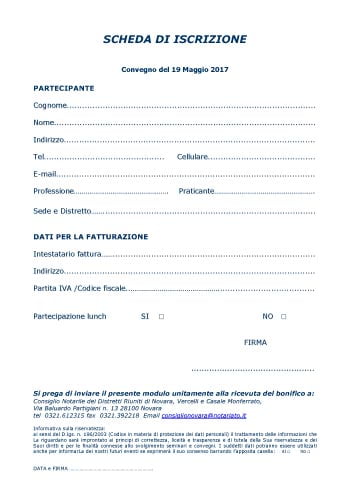 inscrizione convegno